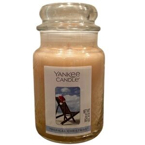 NEW Yankee Candle Tropical Christmas.        22 Oz Jar and Lid